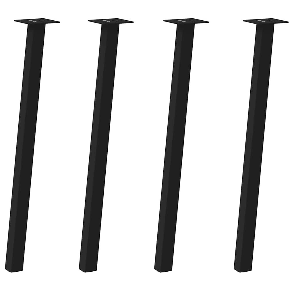 Konsolentischbeine 4 Stk. Schwarz 72 cm Stahl