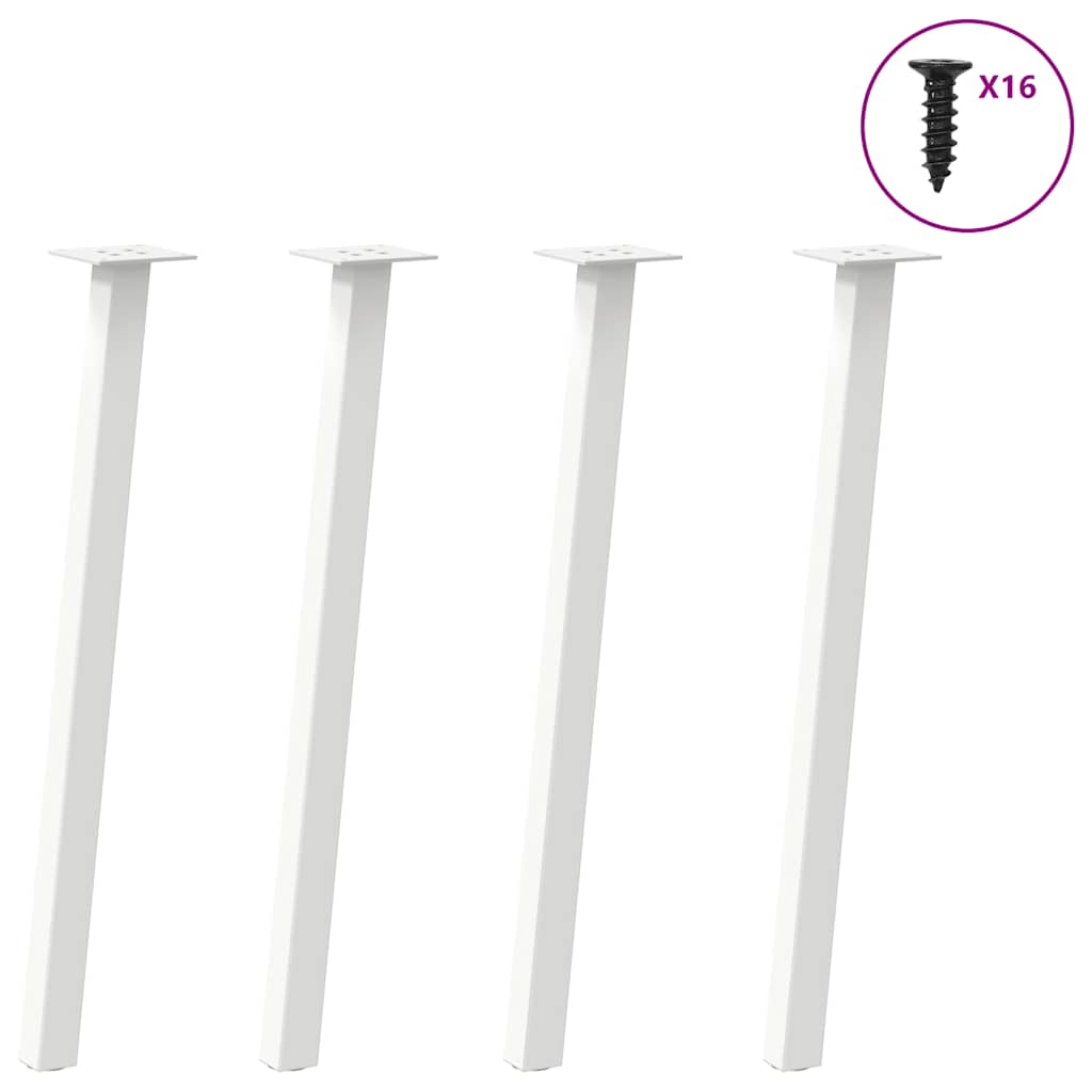 Konsolentischbeine 4 Stk. Weiß 72 cm Stahl