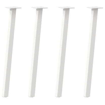 Konsolentischbeine 4 Stk. Weiß 72 cm Stahl