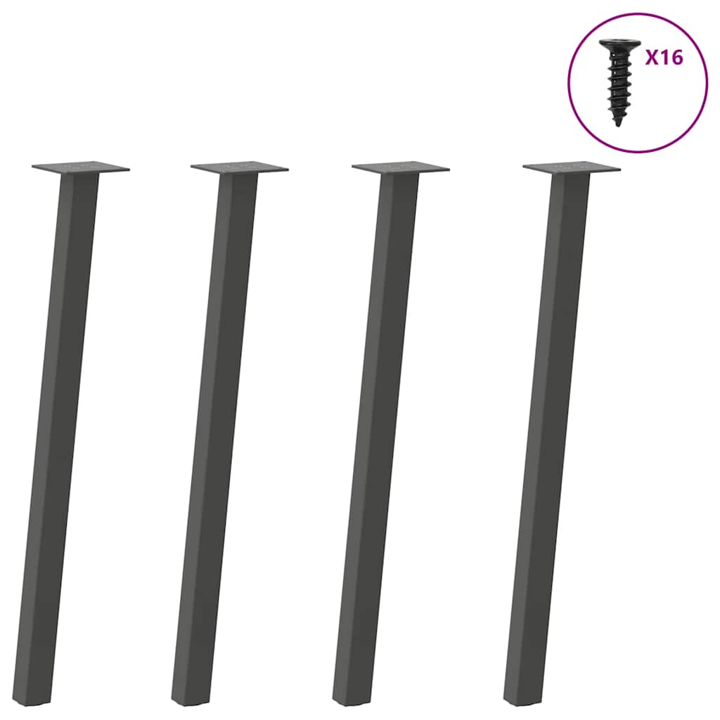 Konsolentischbeine 4 Stk. Anthrazit 72 cm Stahl