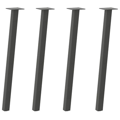 Konsolentischbeine 4 Stk. Anthrazit 72 cm Stahl