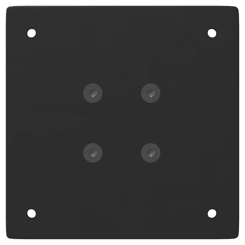 Pieds de table basse, 4 pièces, acier noir, 30 cm