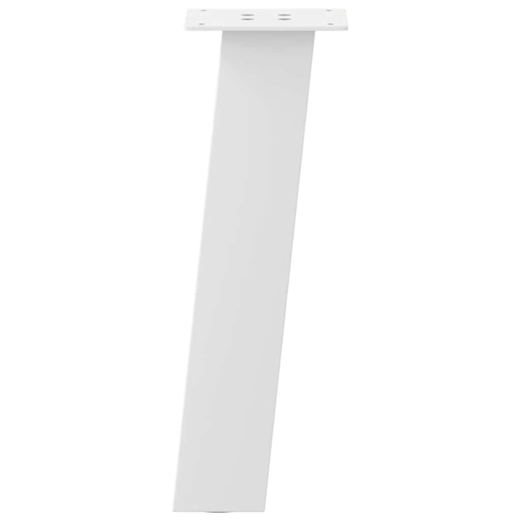 Pieds de table basse, 4 pièces, acier blanc, 30 cm