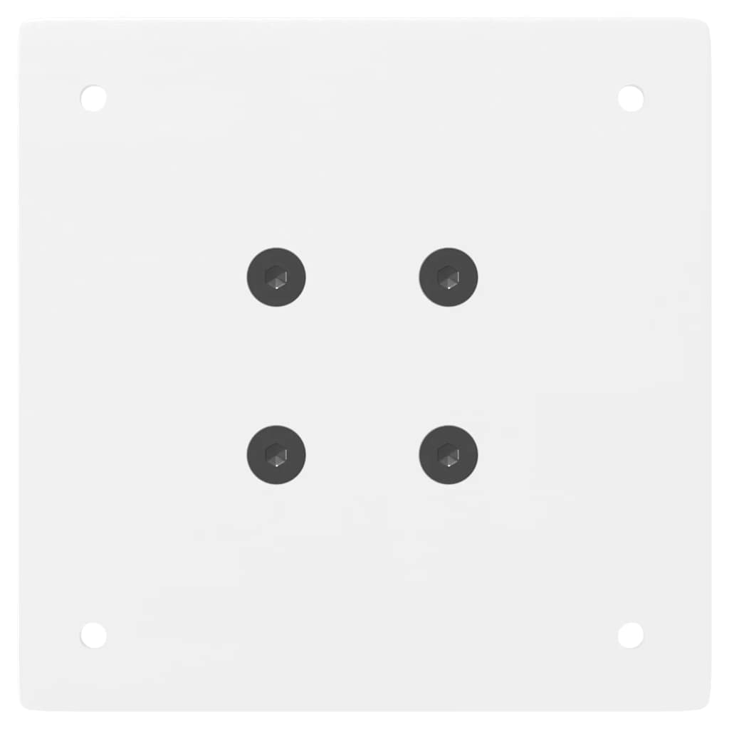 Pieds de table basse, 4 pièces, acier blanc, 30 cm