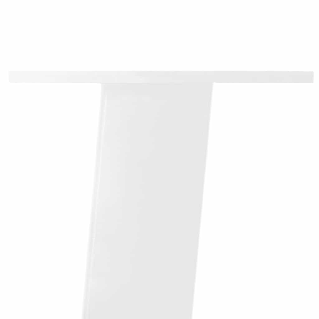 Pieds de table basse, 4 pièces, acier blanc, 30 cm