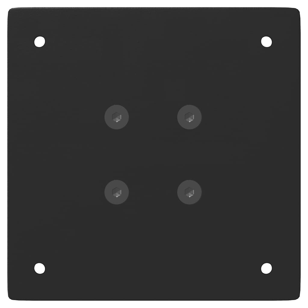 Pieds de table basse en acier noir, 4 pièces, 42 cm