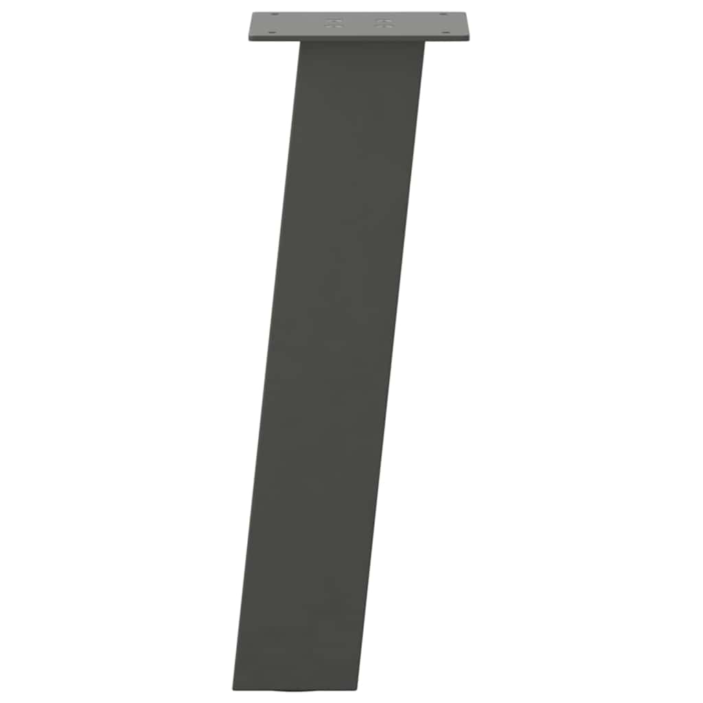 Coffee table legs 4 pcs. Anthracite 42 cm steel
