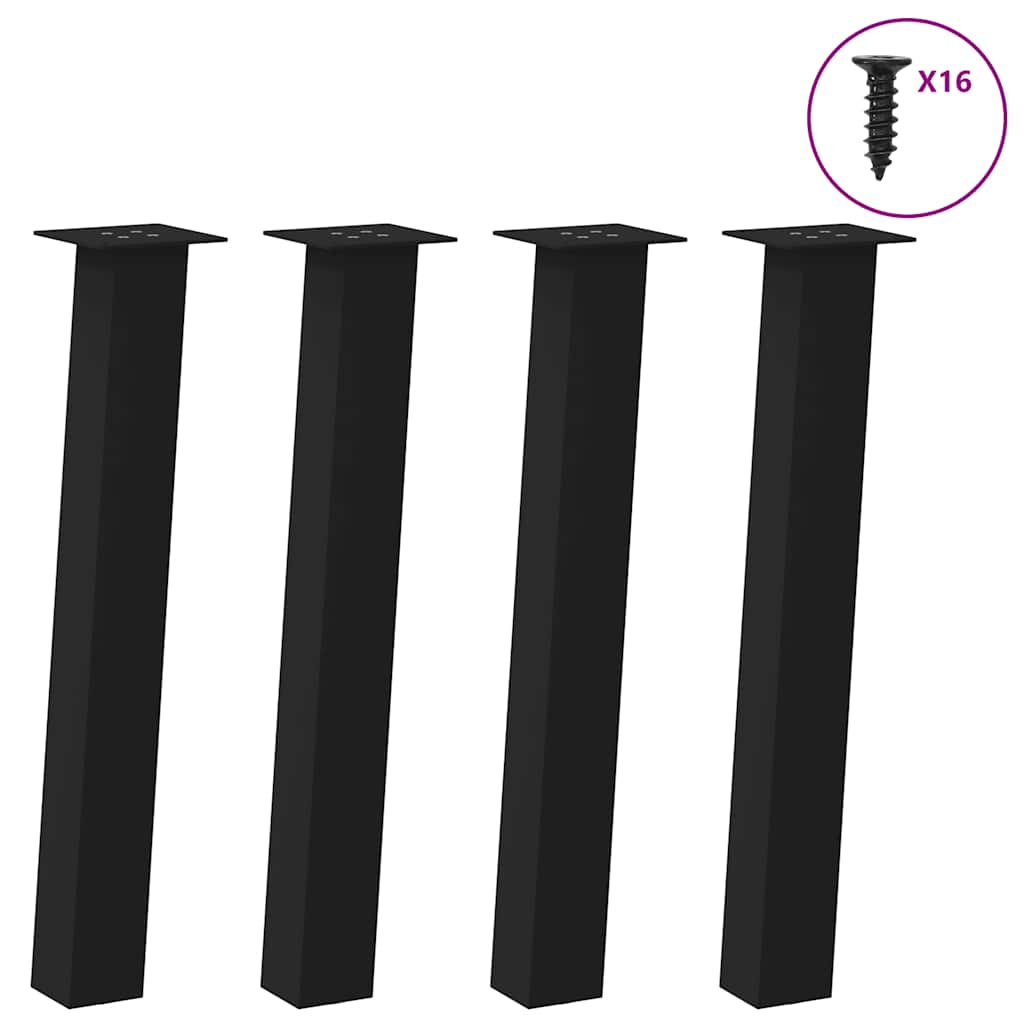 Konsolentischbeine 4 Stk. Schwarz 72 cm Stahl
