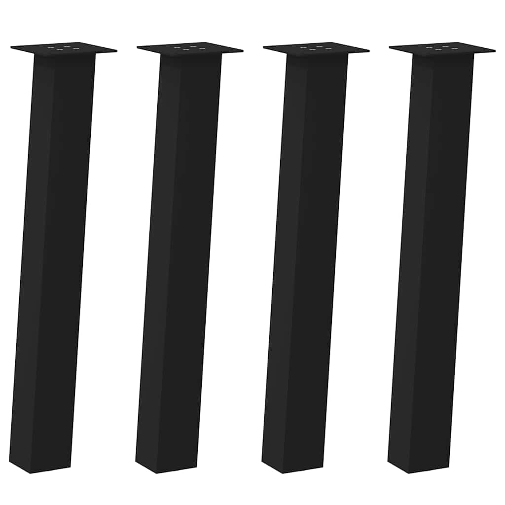 Konsolentischbeine 4 Stk. Schwarz 72 cm Stahl