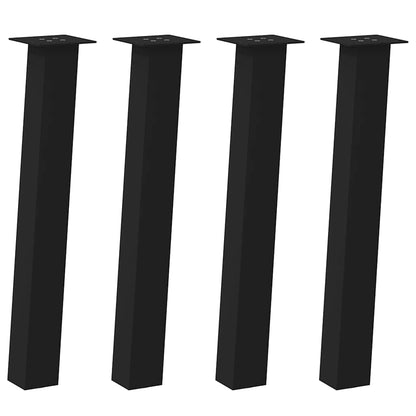 Konsolentischbeine 4 Stk. Schwarz 72 cm Stahl