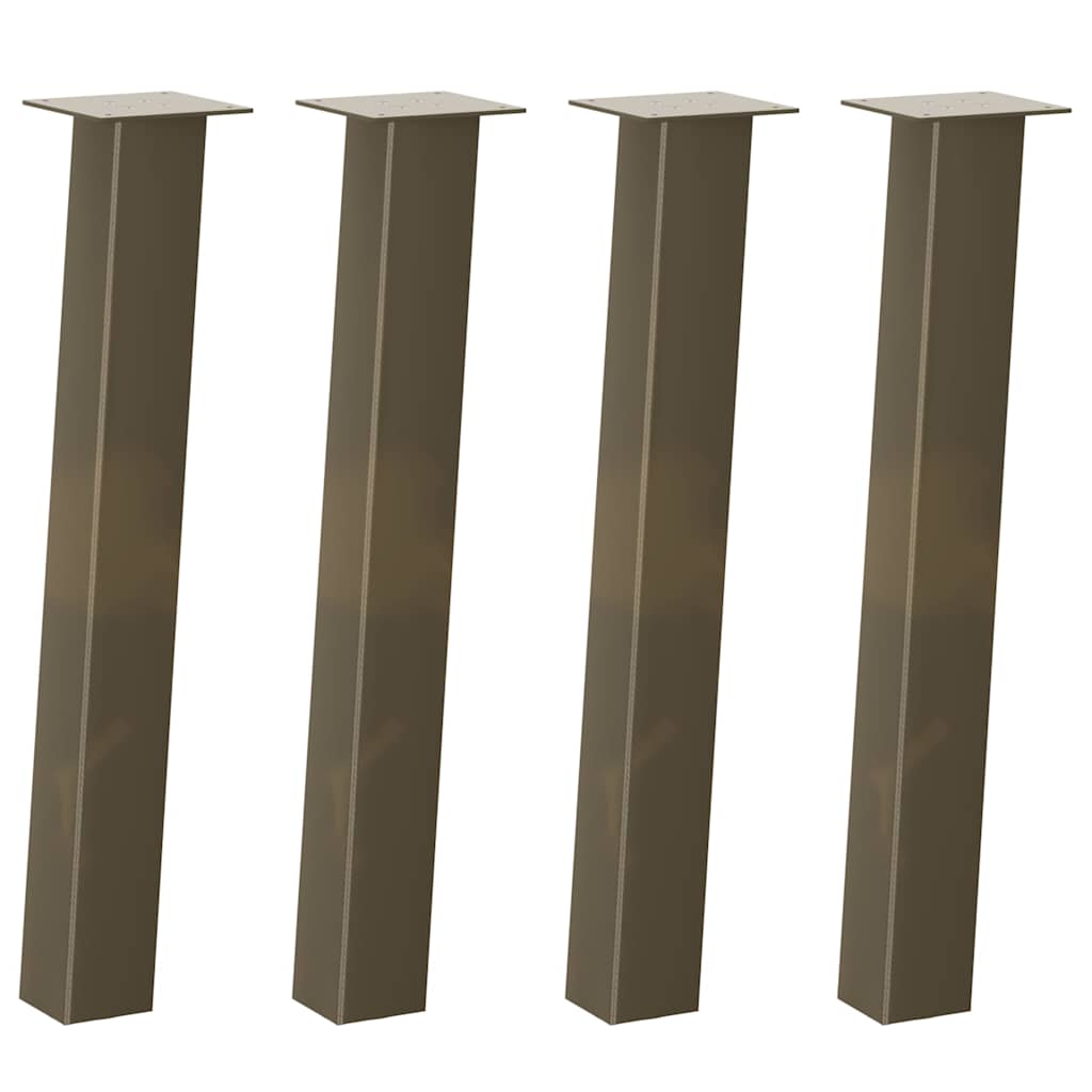 Konsolentischbeine 4 Stk. Naturstahl 72 cm Stahl