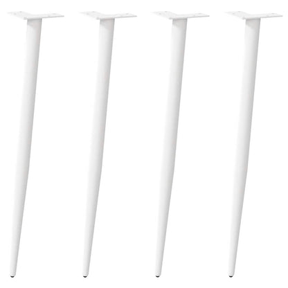 Konsolentischbeine Konische Form 4 Stk. Weiß 72-73 cm Stahl