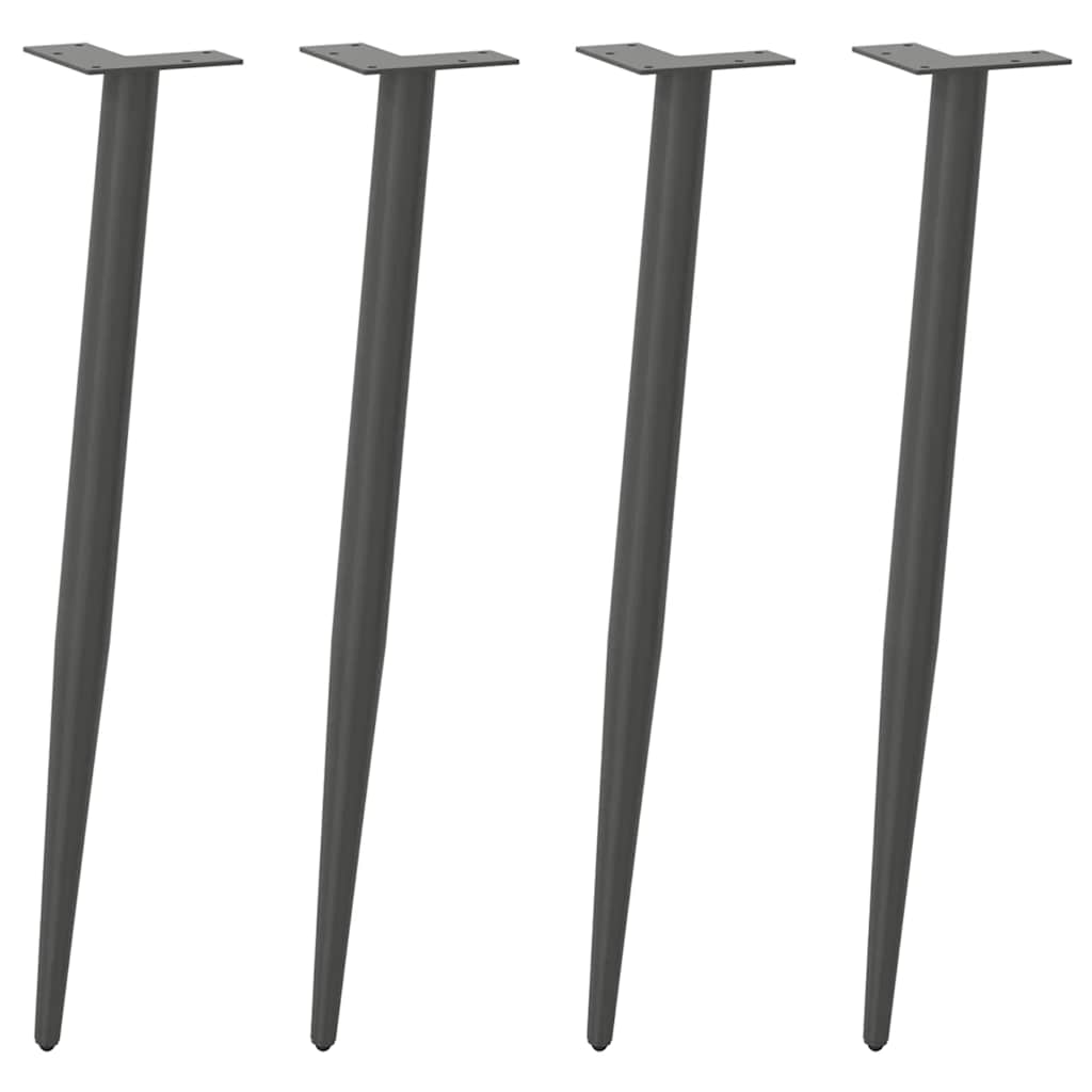 Konsolentischbeine Konische Form 4 Stk. Anthrazit 72-73 cm Stahl
