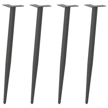 Konsolentischbeine Konische Form 4 Stk. Anthrazit 72-73 cm Stahl