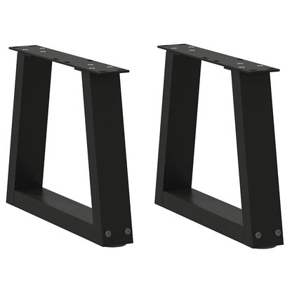 Couchtischbeine V-Form 2 Stück Schwarz 30x(30-31,3) cm Stahl