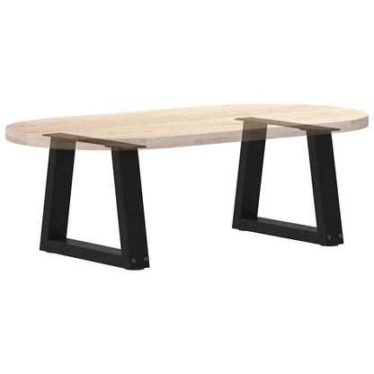 Couchtischbeine V-Form 2 Stück Schwarz 30x(30-31,3) cm Stahl