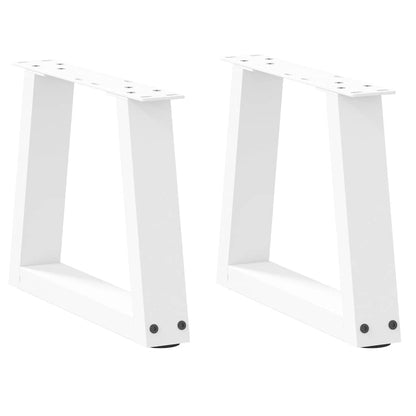 Couchtischbeine V-Form 2 Stück Weiß 30x(30-31,3) cm Stahl