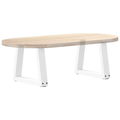 Couchtischbeine V-Form 2 Stück Weiß 30x(30-31,3) cm Stahl