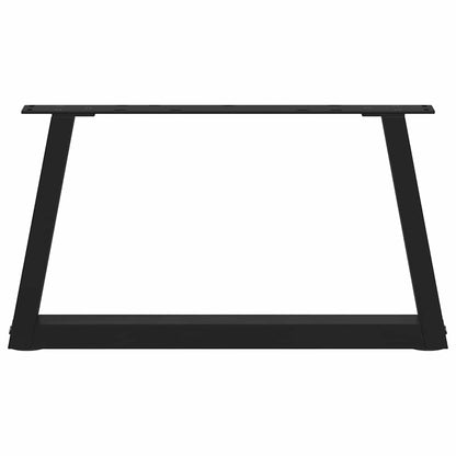 Couchtischbeine V-Form 2 Stück Schwarz 50x(30-31,3) cm Stahl