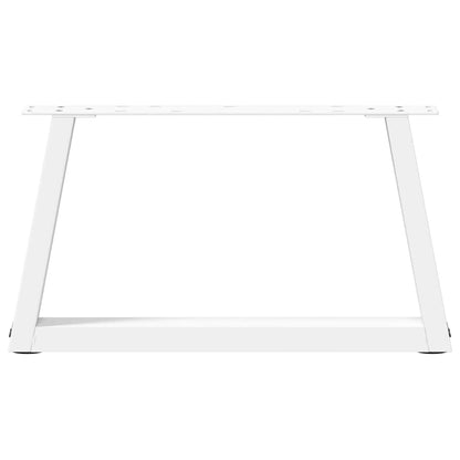 Couchtischbeine V-Form 2 Stück Weiß 50x(30-31,3) cm Stahl