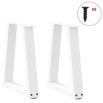 Couchtischbeine V-Form 2 Stück Weiß 28x(42-43,3) cm Stahl