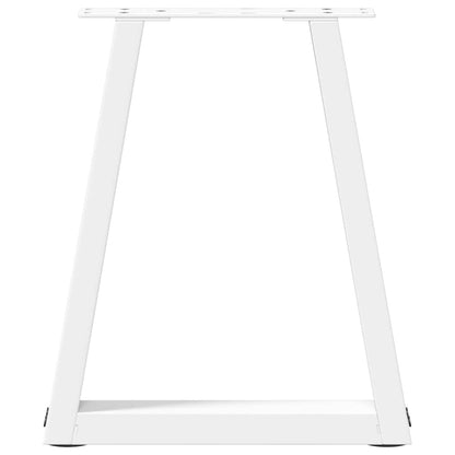 Couchtischbeine V-Form 2 Stück Weiß 28x(42-43,3) cm Stahl