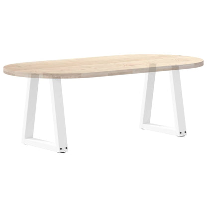 Couchtischbeine V-Form 2 Stück Weiß 28x(42-43,3) cm Stahl