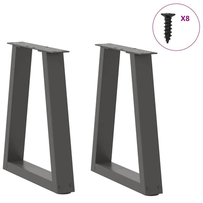 Couchtischbeine V-Form 2 Stück Anthrazit 28x(42-43,3) cm Stahl