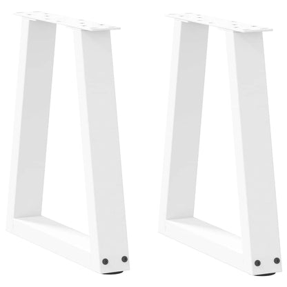 Couchtischbeine V-Form 2 Stück Weiß 38x(42-43,3) cm Stahl