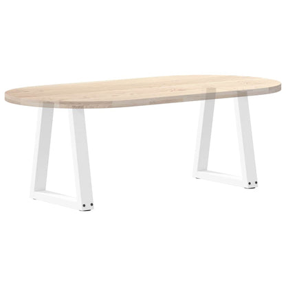 Couchtischbeine V-Form 2 Stück Weiß 38x(42-43,3) cm Stahl