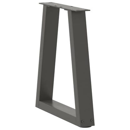 Couchtischbeine V-Form 2 Stück Anthrazit 38x(42-43,3) cm Stahl