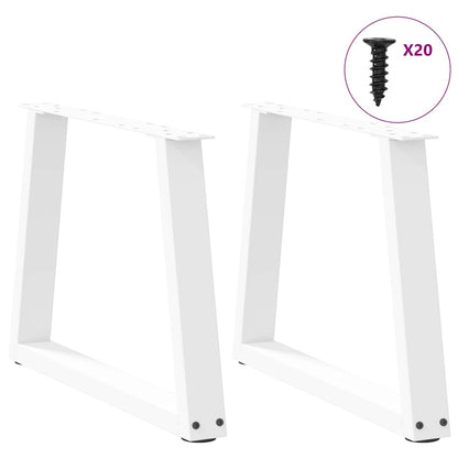 Couchtischbeine V-Form 2 Stück Weiß 50x(42-43,3) cm Stahl