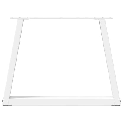 Couchtischbeine V-Form 2 Stück Weiß 50x(42-43,3) cm Stahl