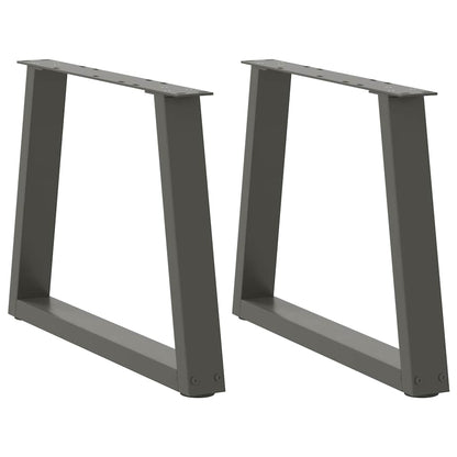 Couchtischbeine V-Form 2 Stück Anthrazit 60x(42-43,3) cm Stahl