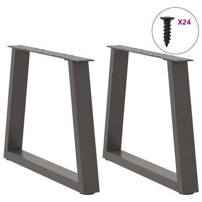 Couchtischbeine V-Form 2 Stück Anthrazit 60x(42-43,3) cm Stahl