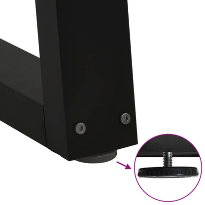 Couchtischbeine V-Form 2 Stück Schwarz 70x(42-43,3) cm Stahl