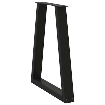 Esstischbeine V-Form 2 Stk. Schwarz 60x(72-73,3) cm Stahl