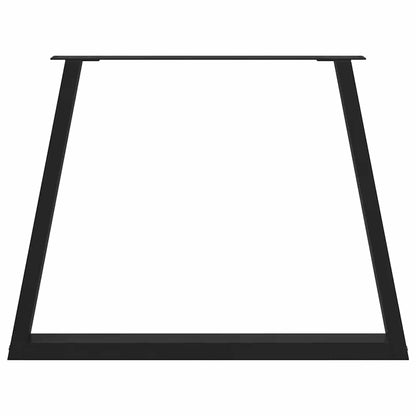 Esstisch Beine V-Form 2 Stück Schwarz 100x(72-73,3) cm Stahl