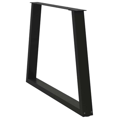 Esstisch Beine V-Form 3 Stück Schwarz 100x(72-73,3) cm Stahl