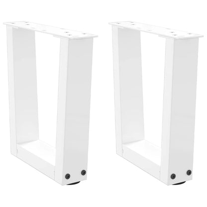 Couchtischbeine V-Form 2 Stück Weiß 30x(30-31,3) cm Stahl