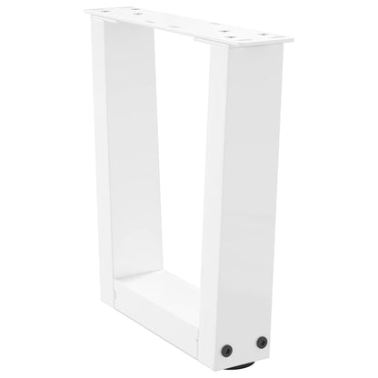 Couchtischbeine V-Form 2 Stück Weiß 30x(30-31,3) cm Stahl