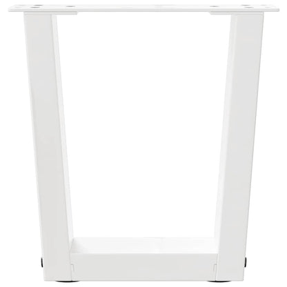 Couchtischbeine V-Form 2 Stück Weiß 30x(30-31,3) cm Stahl