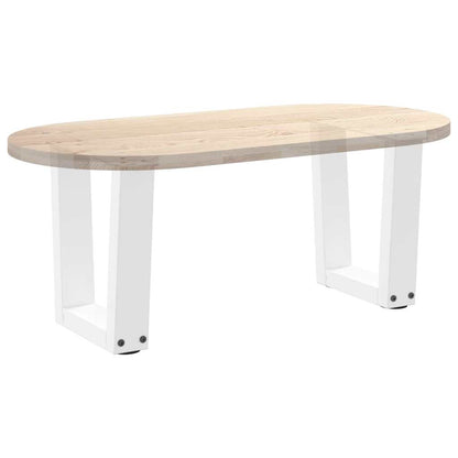 Couchtischbeine V-Form 2 Stück Weiß 30x(30-31,3) cm Stahl