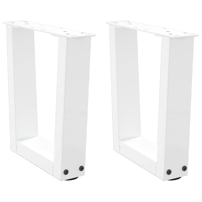 Couchtischbeine V-Form 2 Stück Weiß 40x(30-31,3) cm Stahl