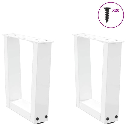 Couchtischbeine V-Form 2 Stück Weiß 40x(30-31,3) cm Stahl