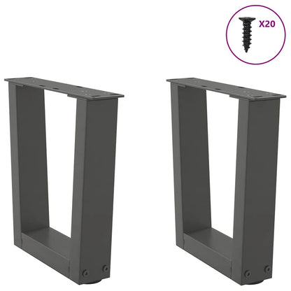 Couchtischbeine V-Form 2 Stück Anthrazit 40x(30-31,3) cm Stahl