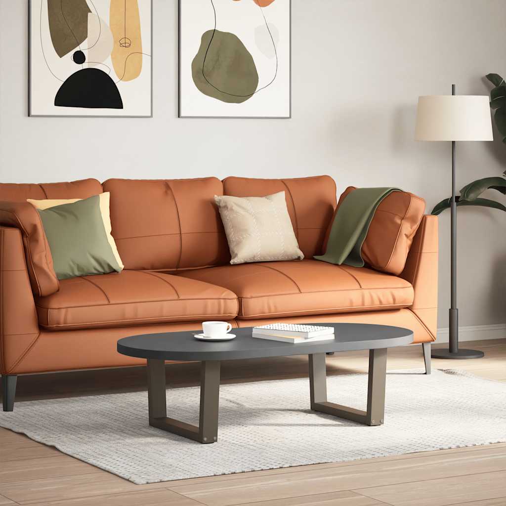 Pieds de table basse en V, 2 pièces, acier naturel, 50 x (30-31,3) cm