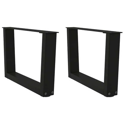 Couchtischbeine V-Form 2 Stück Schwarz 60x(30-31,3) cm Stahl