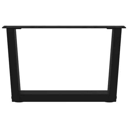 Couchtischbeine V-Form 2 Stück Schwarz 60x(30-31,3) cm Stahl