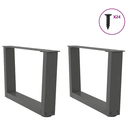 Couchtischbeine V-Form 2 Stück Anthrazit 60x(30-31,3) cm Stahl